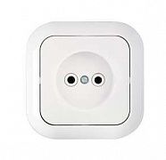 Розетка 1-м СП 16А IP20 без заземл. бел. Bylectrica РС16-228