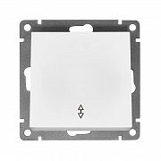 Переключатель проходной 1-кл. СП Афина 10А IP20 механизм бел. Universal A0025