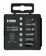 Набор бит SL/PZ/PH Industrial 50мм в кейсе 6 бит FELO 03092516