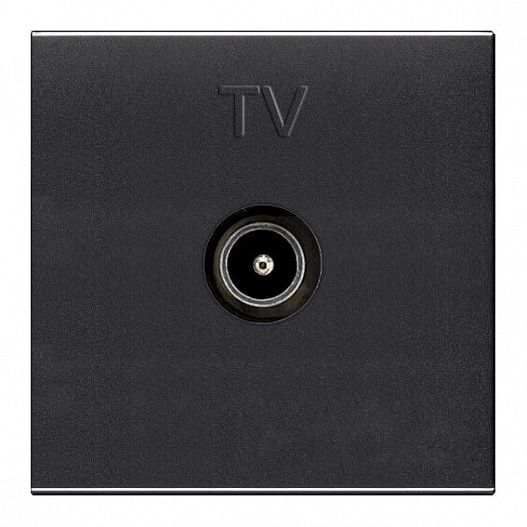 Розетка телевизионная TV 2мод. Zenit прост. механизм антрацит ABB 2CLA225070N1801