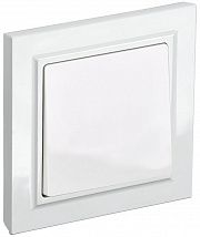 Выключатель 1-кл. BRITE  10А в сборе бел. IEK BR-V10-0-10-K01-F