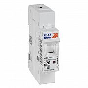 Выключатель автоматический модульный 1п C 20А 4.5кА OptiDin BM63-1C20-4.5-УХЛ3 КЭАЗ 326795