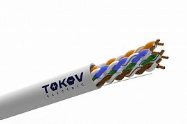 Кабель витая пара U/UTP 4х2х24AWG(0.48мм) кат.5E PVC indoor Fluke tested 305м (м) TOKOV ELECTRIC TKE-C06-U/UTP-42-5E-305
