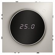 Терморегулятор электронный S70 с индикацией и датчиком для теплого пола механизм кашемир Voltum VLS070103