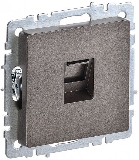 Розетка компьютерная  RJ45 кат.5E BRITE   бронза IEK BR-K10-1-K45