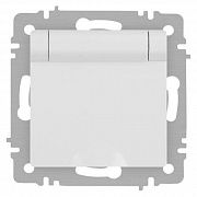 Розетка 1-м СП Accent 6-203-01М 16А IP20 250В 2P+E Schuko с крышкой бел. матов. Intro Б0063713
