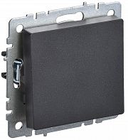 Выключатель 1-кл.  BRITE  10А самовозвратн. черн. IEK BR-V14-0-10-K02