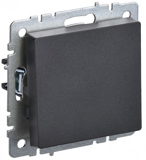 Выключатель 1-кл.  BRITE  10А самовозвратн. черн. IEK BR-V14-0-10-K02