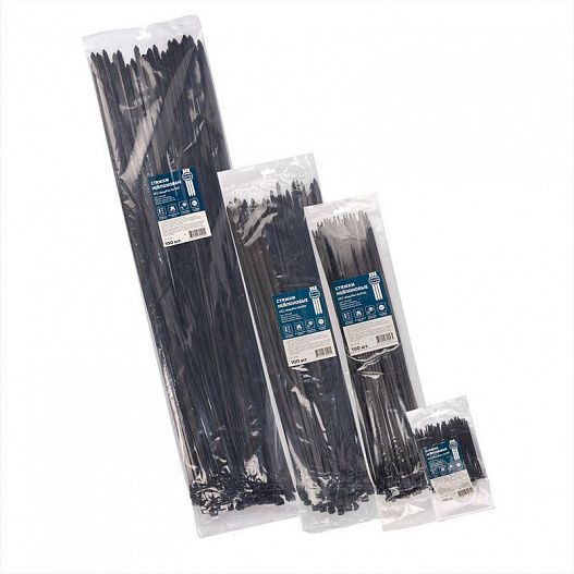 Хомут нейлоновый НСС "EasyFix" 8х300 черн. (уп.100шт) Fortisflex 85708