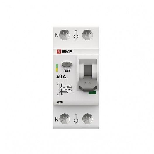 Устройство защиты от дугового пробоя (УЗДП) 1P+N 40А PROxima EKF afdd-2-40-pro