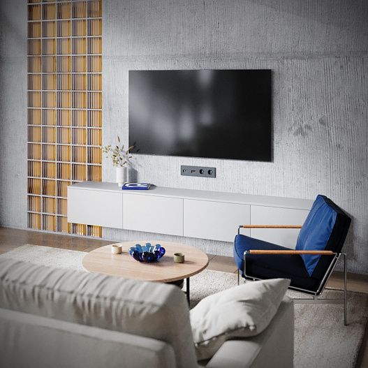 Накладка для розетки TV+RJ45 кат. 6, S70 (графит)