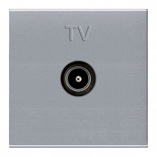 Розетка телевизионная TV 2мод. Zenit прост. механизм серебр. ABB 2CLA225070N1301