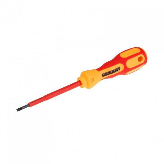 Отвертка "Электрика" SL3 75мм REXANT 12-4711