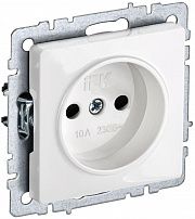 Розетка BRITE  10А без заземл. без защ. шторок бел. IEK BR-R10-10-K01