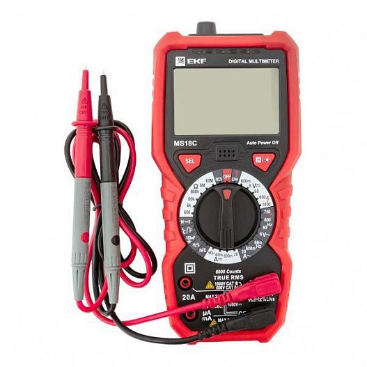 Мультиметр цифровой MS18C Professional EKF In-180701-pm18C