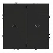 Выключатель встраиваемый VOLTUM S70 для жалюзи 10А, (черный матовый)