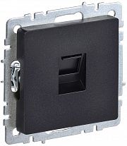 Розетка компьютерная  RJ45 кат.5E BRITE   черн. IEK BR-K10-1-K02