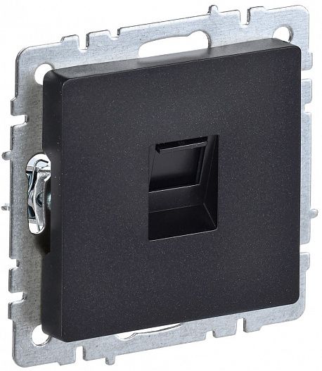 Розетка компьютерная  RJ45 кат.5E BRITE   черн. IEK BR-K10-1-K02