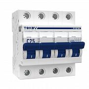 Выключатель автоматический модульный 4п C 25А 4.5кА PRIZMA TOKOV Electric TKE-PZ45-MCBI-4-25-C