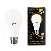 Лампа светодиодная Black 16Вт A60 грушевидная 3000К тепл. бел. E27 1440лм GAUSS 102502116