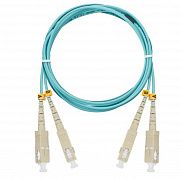 Патч-корд NMF-PC2M3C2-SCU-SCU-001 волоконно-оптический соед. многомод. 50/125мкм стандарта ОМ3 SC/UPC-SC/UPC двойн. LSZH нг(В)-HFLTx 2мм аква 1м NIKOMAX NMF-PC2M3C2-SCU-SCU-001