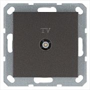 Розетка телевизионная оконечная TV Ф9.5мм механизм мокко Jasmart G6001Z