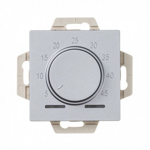 Systeme Electric AtlasDesign Алюминий Термостат электрон. теплого пола с датчиком, 10A, механизм