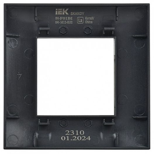 Рамка 1-м SKANDY SK-F01Bl черн. IEK SK-M12-K02