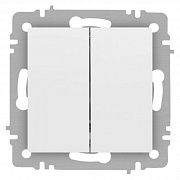 Переключатель 2-кл. СП Accent 6-107-01М 10А IP20 250В AL/CU бел. матов. Intro Б0063556