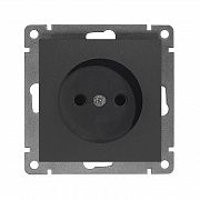 Розетка 1-м СП Афина 16А IP20 без заземл. механизм графит Universal A0022-Gr
