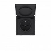 Розетка силовая KANT IP44 2P+E защ. шторки с крышкой черн. уголь DKC 7012013