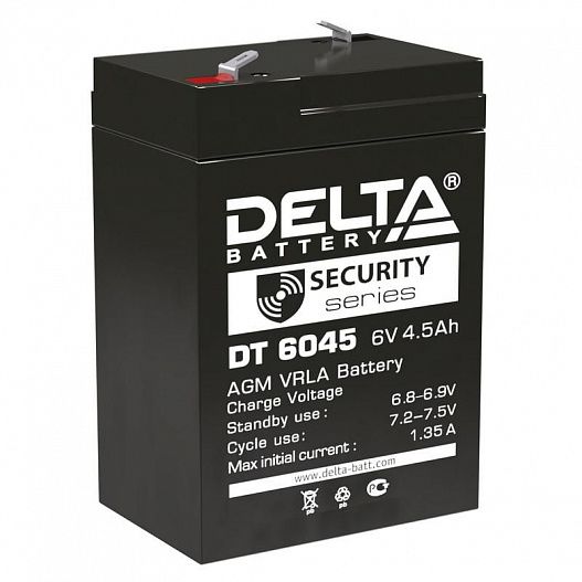 Аккумулятор ОПС 6В 4.5А.ч DT 6045 Delta 4614010040031