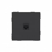 Розетка компьютерная 1-м KANT RJ45 кат.6A без шторки черн. уголь DKC 7012673
