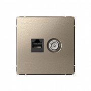 Systeme Electric ArtGallery Шампань Розетка двойная ТВ + компьютерная RJ45, кат. 5Е
