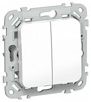 Выключатель 2-кл. СП FLITE ВС12-1-0-ФлБ 10А механизм бел. IEK FI-V20-0-10-1-K01