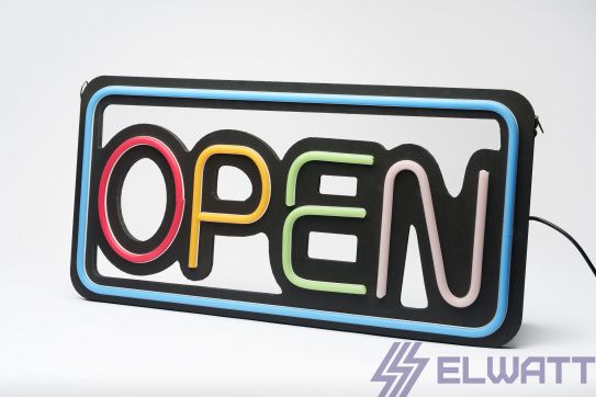 Вывеска неоновая OPEN  №2 Elwatt