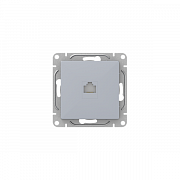 Розетка компьютерная 1-м СП Эпика RJ45 кат.5 механизм алюм. EKF UP1-SOA-RJ45-5
