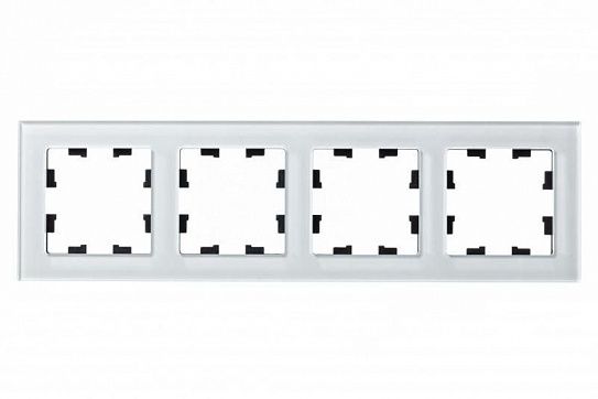 Рамка 4-м AtlasDesign Nature стекло бел. SE ATN320104