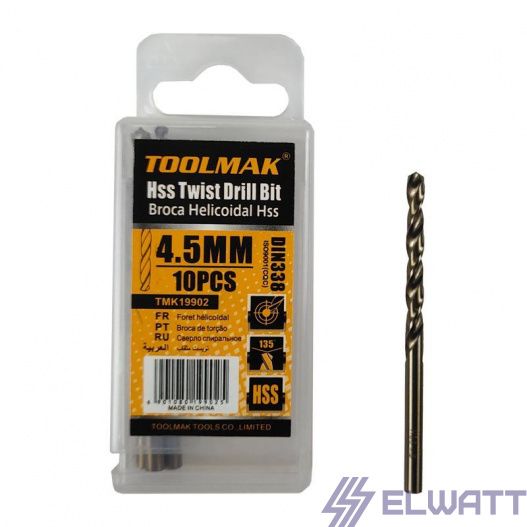 Спиральное сверло HSS размер 4.5mm TMK19902 TMK19902