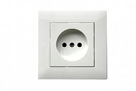 Розетка 1-м Karea RIZZ без заземл. керамика бел. Makel 88001002