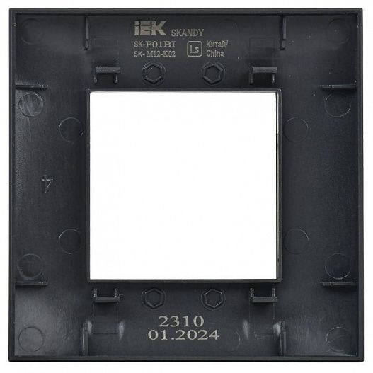 Рамка 1-м SKANDY SK-F01Bl черн. IEK SK-M12-K02