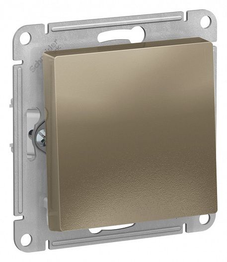 Systeme Electric AtlasDesign Шампань Выключатель 1-клавишный 2-полюсный, 10А, механизм