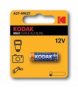 Элемент питания алкалиновый A27/MN27/8LR732 12В MAX SUPER Alkaline (блист. 1шт) KODAK Б0047482