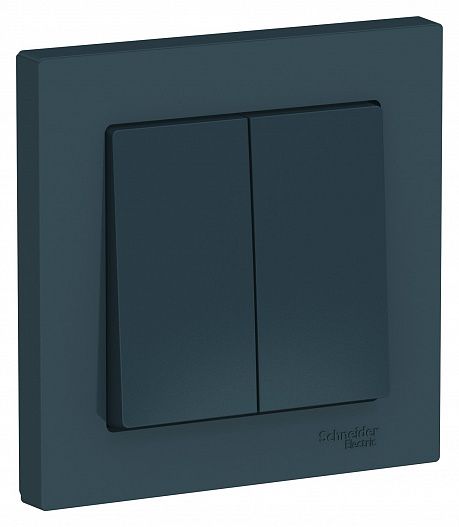 SE AtlasDesign Изумруд Выключатель 2-клавишный сх.5, 10АХ, в сборе