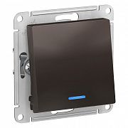 SE AtlasDesign Мокко Переключатель 1-клавишный с подсветкой, сх.6а, 10АХ, механизм