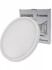 Светильник светодиодный SLIM WHITE 38Вт 4500К IP40 2650лм 230В 400х25мм КОСМОС KSlim38w_W4500K
