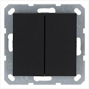 Переключатель перекрестный 2-кл. 10А IP20 механизм черн. матов. soft touch Jasmart G3014PB