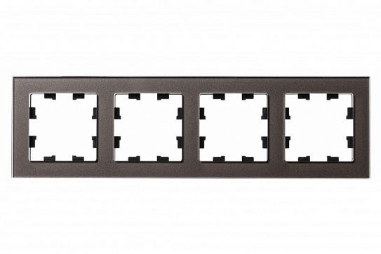 Рамка 4-м AtlasDesign Nature стекло мокко SE ATN320604