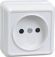 Розетка 1-м ОП Октава 10А IP20 без заземл. бел. GENERICA ERO10-K01-10-DC