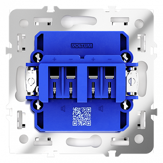 Розетка акустическая встраиваемая VOLTUM S70 4-местная, (кашемир)
